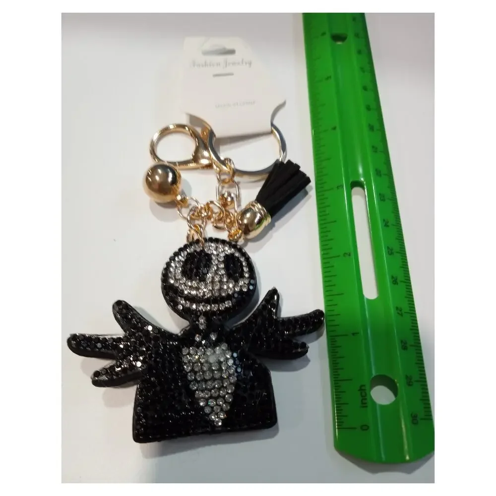 Jack Skellington Purse Charm Bookbag Zipper Pull Keychain 731-735